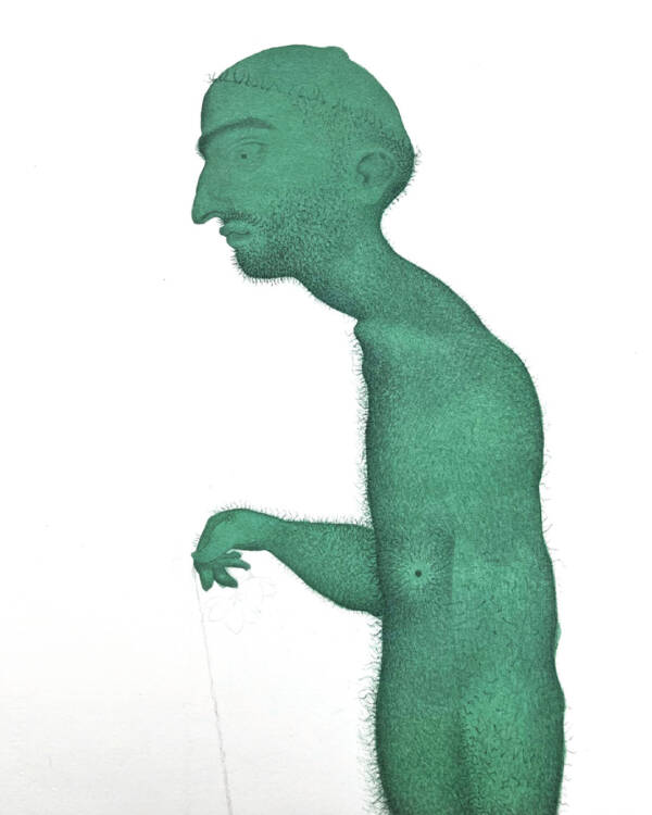 The Devotee with Two Flowers in his Hand